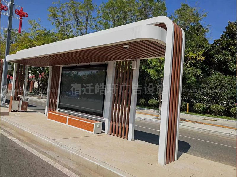 江西候車亭生產(chǎn)現(xiàn)場(chǎng)安裝案例